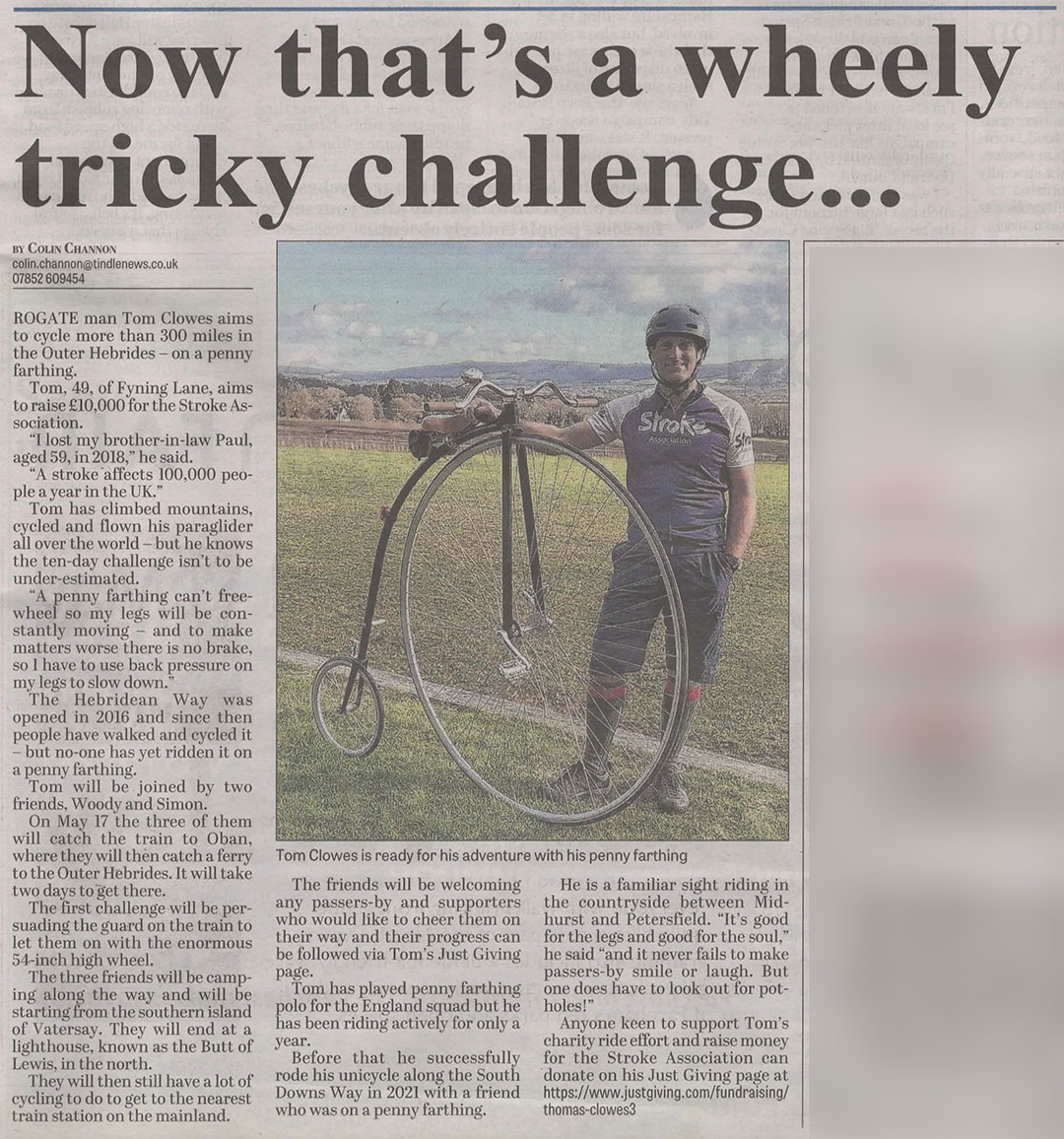 Petersfield Post - Now That's a Wheely Tricky Challenge